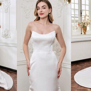 Darius Cordell - WT4854 - silk makato strapless wedding gown